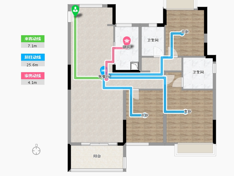 江西省-南昌市-弘阳时光里-118.99-户型库-动静线