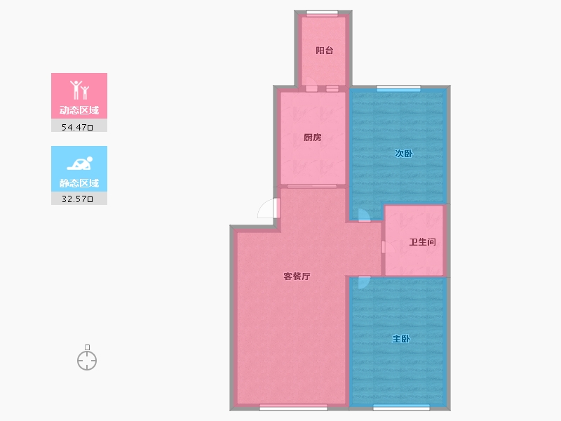 黑龙江省-哈尔滨市-华居水木天成-78.43-户型库-动静分区