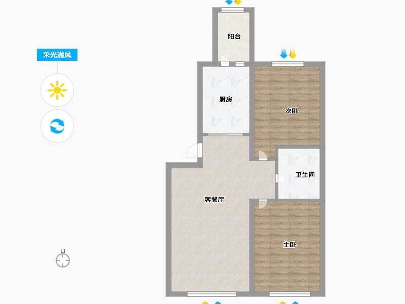 黑龙江省-哈尔滨市-华居水木天成-78.43-户型库-采光通风