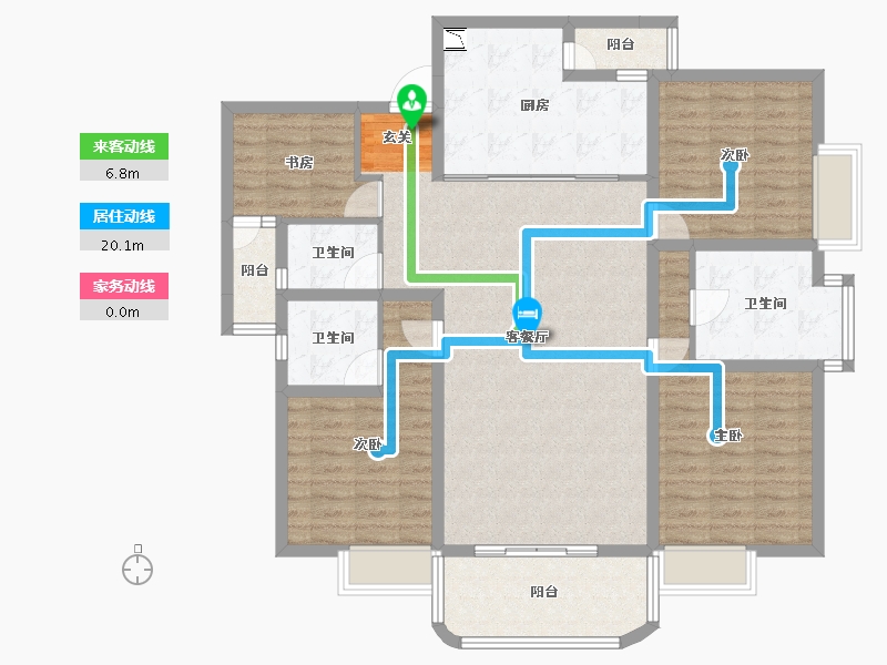 云南省-昆明市-江东境界-126.08-户型库-动静线