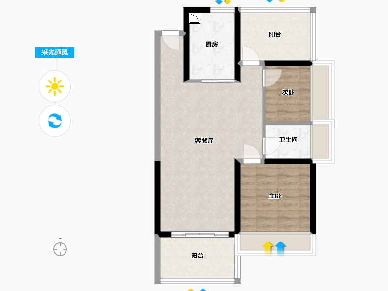 广东省-惠州市-上林苑-68.32-户型库-采光通风