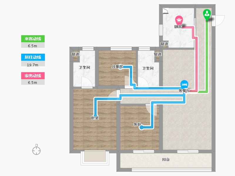 山西省-太原市-保利和光尘樾-81.52-户型库-动静线