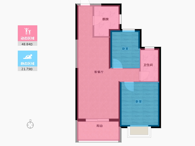 云南省-西双版纳傣族自治州-雅居乐西双林语-63.00-户型库-动静分区