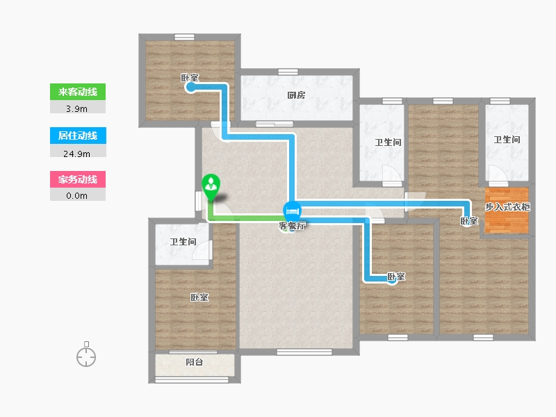 辽宁省-盘锦市-精工福地-143.14-户型库-动静线