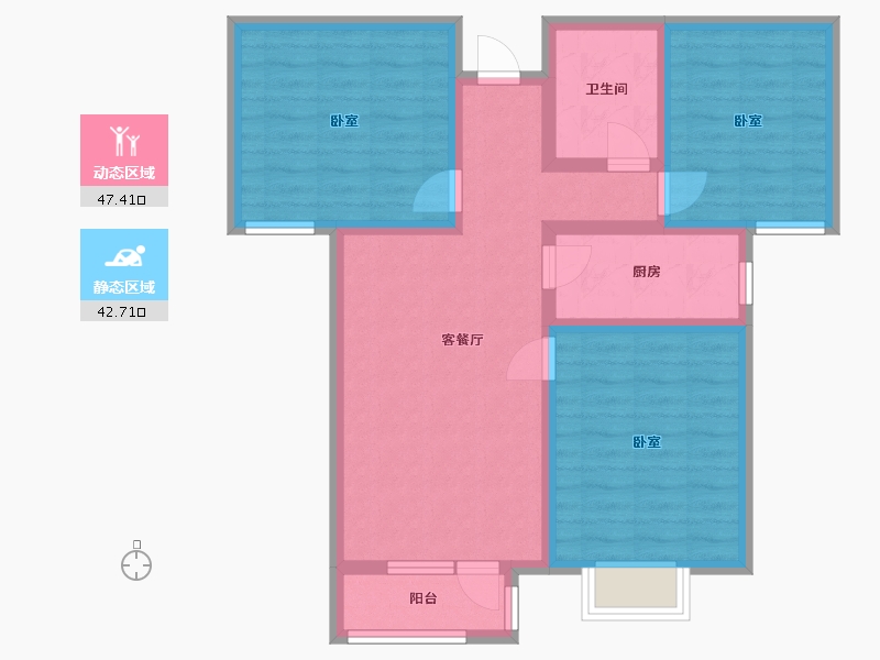 河北省-邢台市-东胜紫御兰庭-79.34-户型库-动静分区