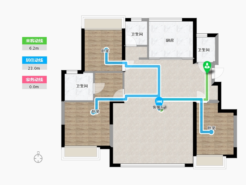 辽宁省-大连市-阳光城未来悦-108.00-户型库-动静线