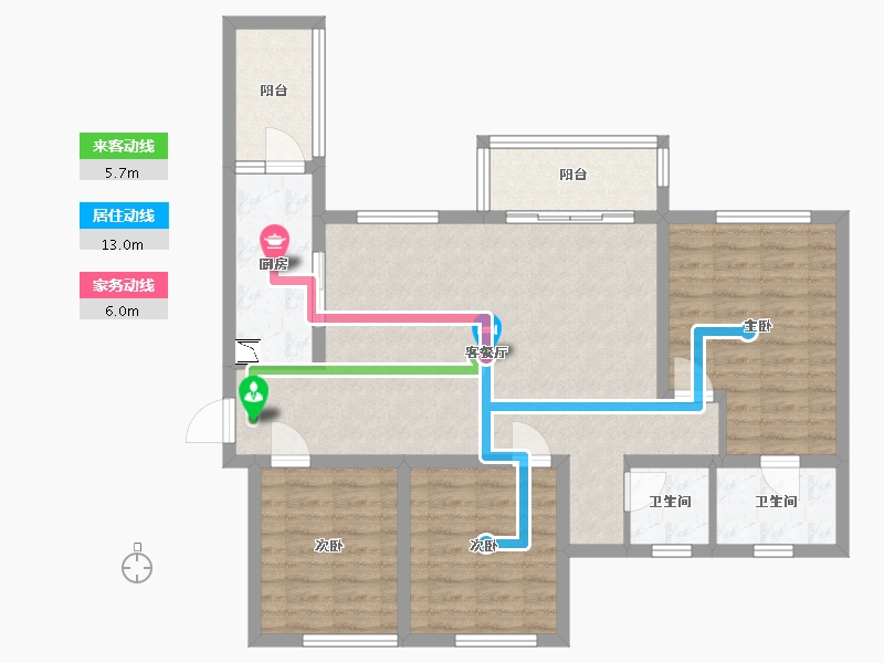 四川省-眉山市-保利仁里二期-93.46-户型库-动静线