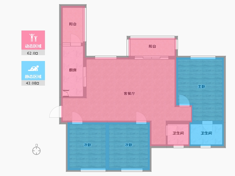 四川省-眉山市-保利仁里二期-93.46-户型库-动静分区