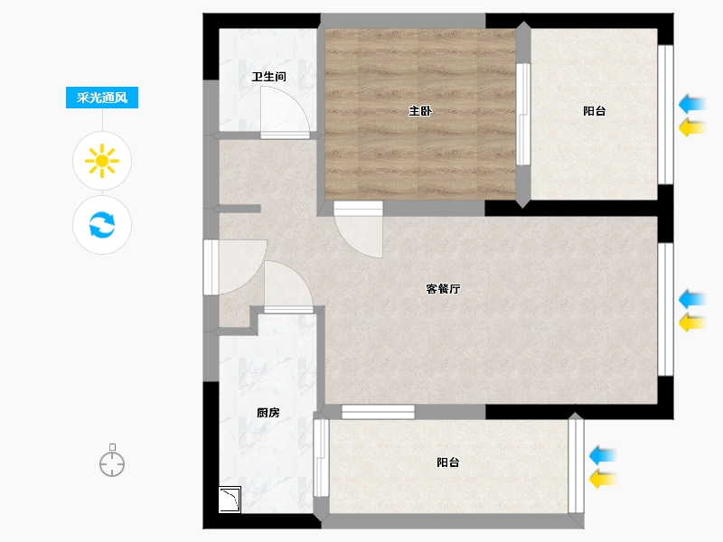 河北省-保定市-北京华银城-50.00-户型库-采光通风