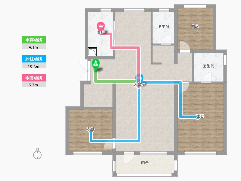 黑龙江省-哈尔滨市-华润置地·静安府-111.32-户型库-动静线