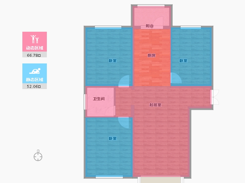 黑龙江省-佳木斯市-宜福·九郡-108.06-户型库-动静分区