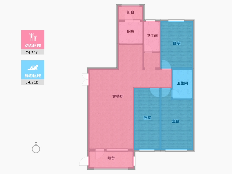 黑龙江省-佳木斯市-万公馆-118.11-户型库-动静分区