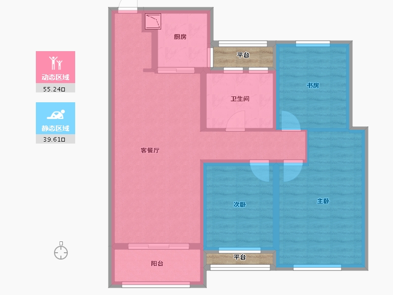 黑龙江省-哈尔滨市-中海天誉-87.49-户型库-动静分区