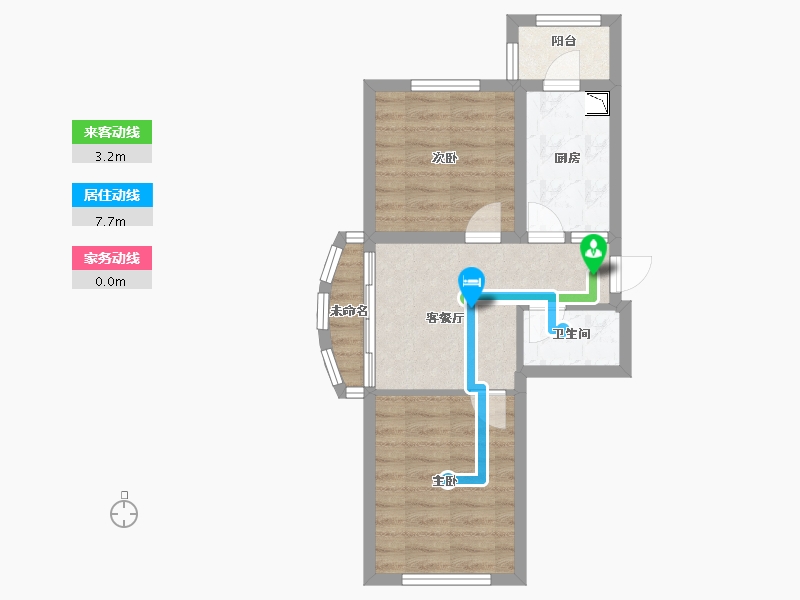 黑龙江省-哈尔滨市-融创公园壹号-47.29-户型库-动静线