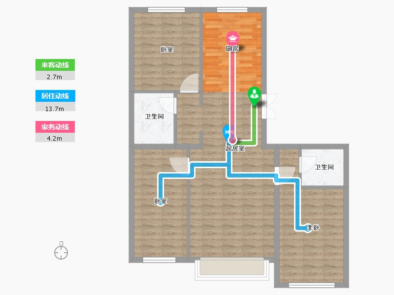 黑龙江省-佳木斯市-宜福·九郡-90.99-户型库-动静线