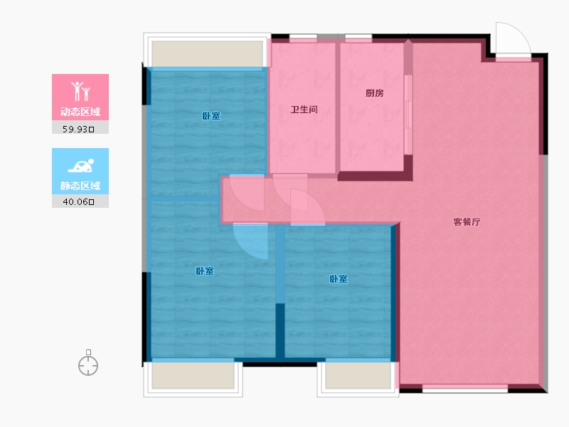 辽宁省-大连市-阳光城未来悦-91.01-户型库-动静分区