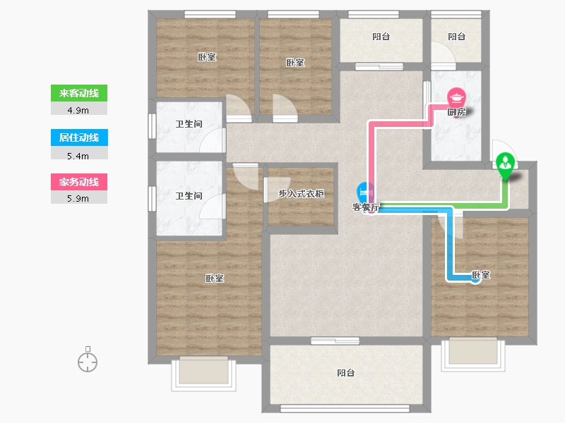 河北省-邢台市-邢台天山熙湖二期-110.01-户型库-动静线