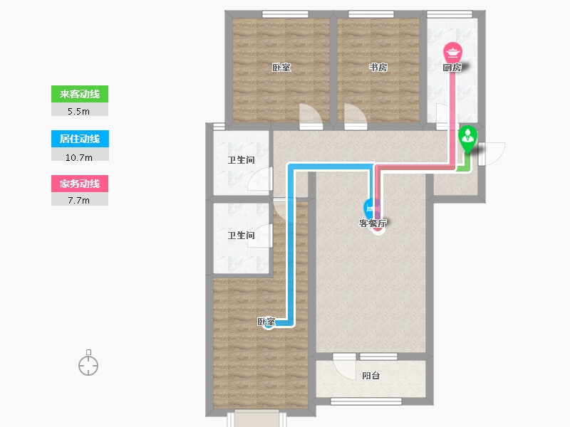 河北省-邢台市-东胜紫御兰庭-94.11-户型库-动静线