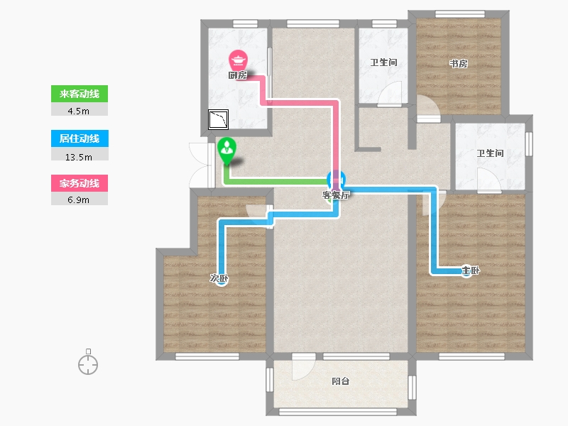 黑龙江省-哈尔滨市-华润置地·静安府-114.09-户型库-动静线