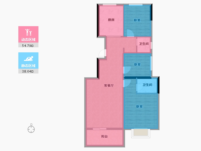 云南省-昆明市-滇池府-82.81-户型库-动静分区