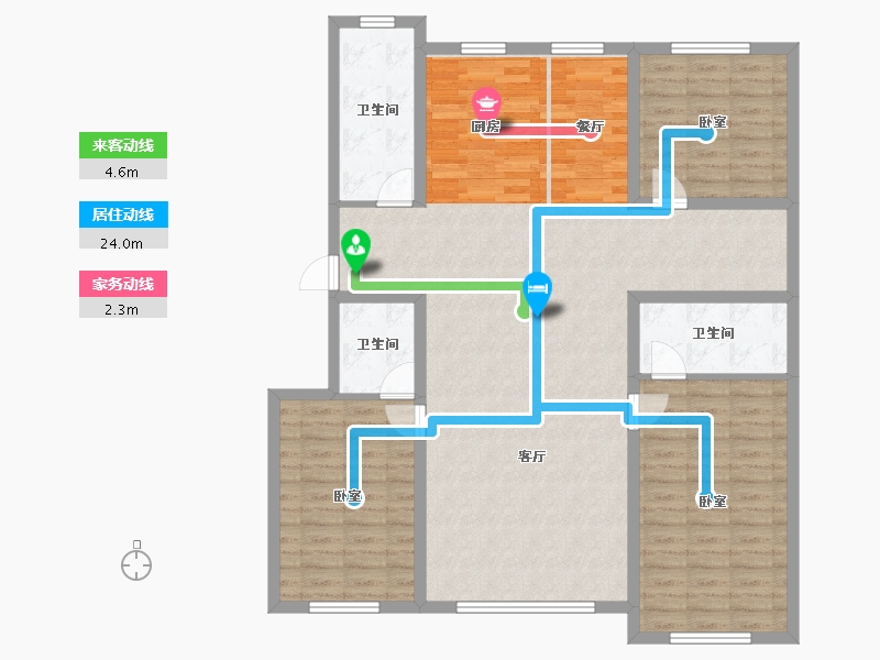 吉林省-四平市-星源城湖语墅-127.69-户型库-动静线