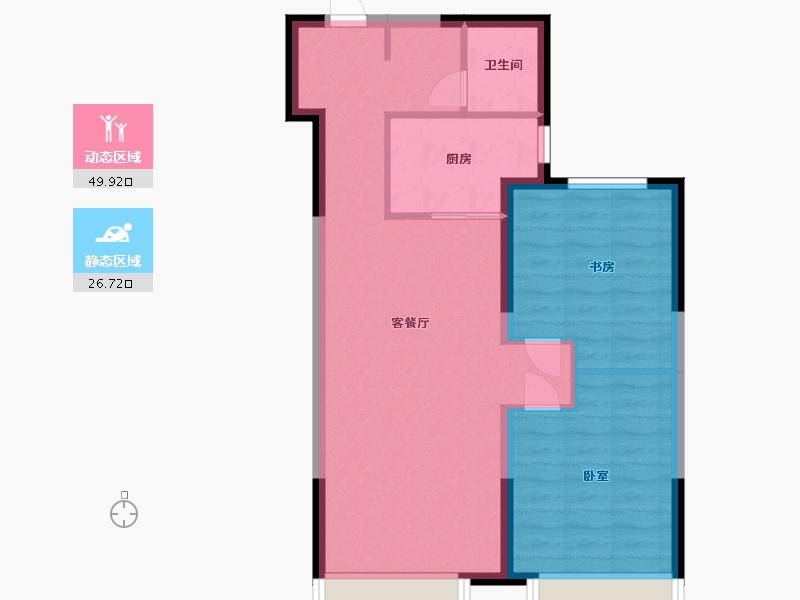 辽宁省-大连市-和山步云谷-69.00-户型库-动静分区