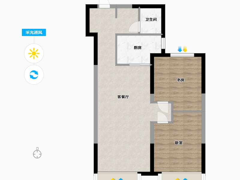 辽宁省-大连市-和山步云谷-69.00-户型库-采光通风