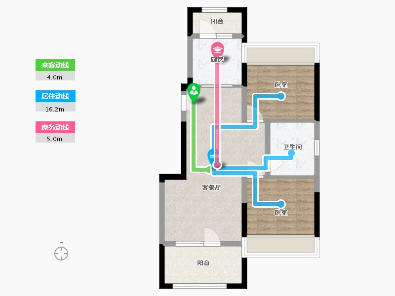 辽宁省-辽阳市-保利大河源著-65.29-户型库-动静线