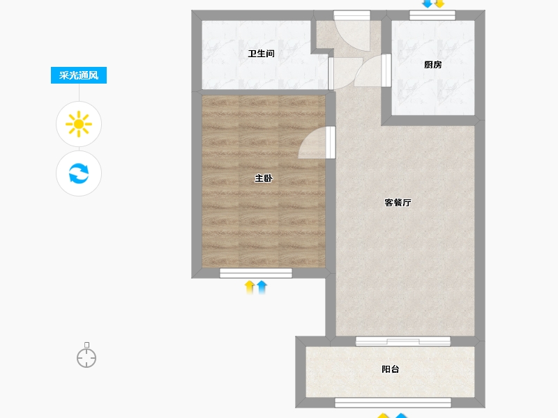 河北省-保定市-北京华银城-50.00-户型库-采光通风