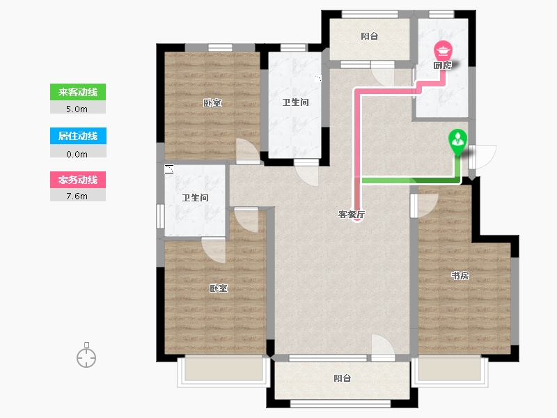 辽宁省-丹东市-凯旋公馆-108.26-户型库-动静线