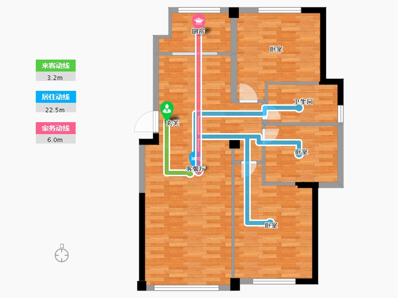 辽宁省-大连市-恒峰天泉小镇泽龙苑-83.49-户型库-动静线