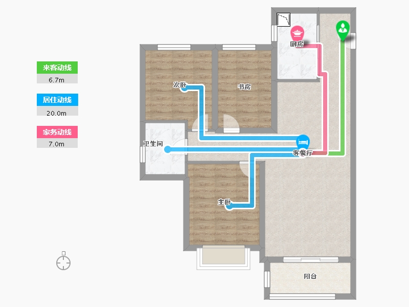 黑龙江省-哈尔滨市-新松·未来ONE-82.00-户型库-动静线