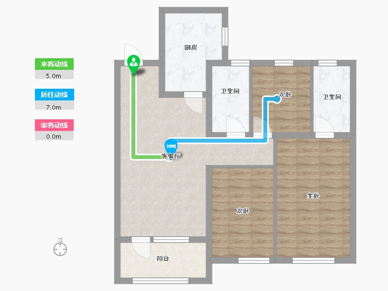 辽宁省-沈阳市-新湖仙林金谷-82.47-户型库-动静线