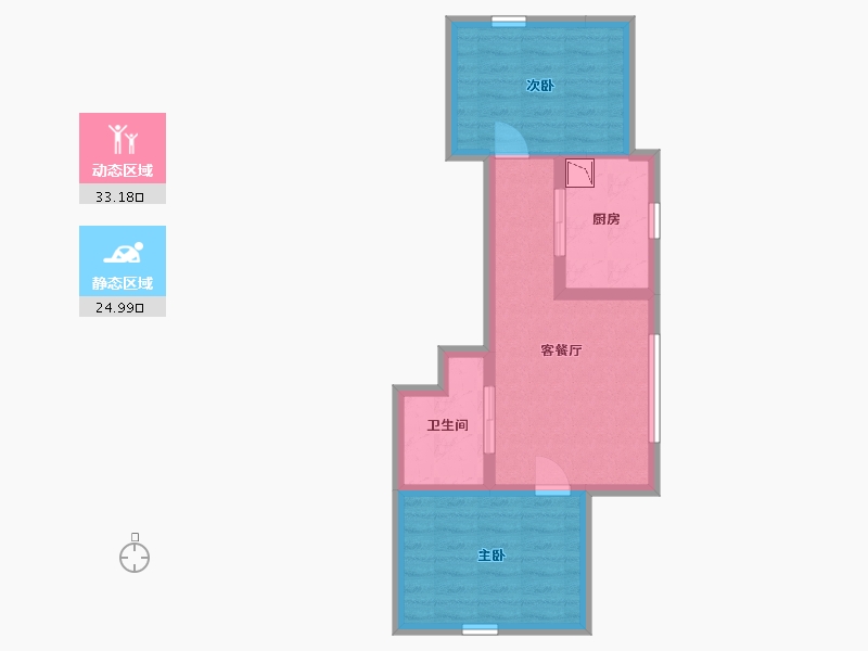 辽宁省-抚顺市-格林东郡-50.79-户型库-动静分区