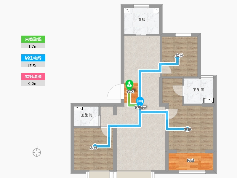 河北省-唐山市-南湖中央广场-77.46-户型库-动静线