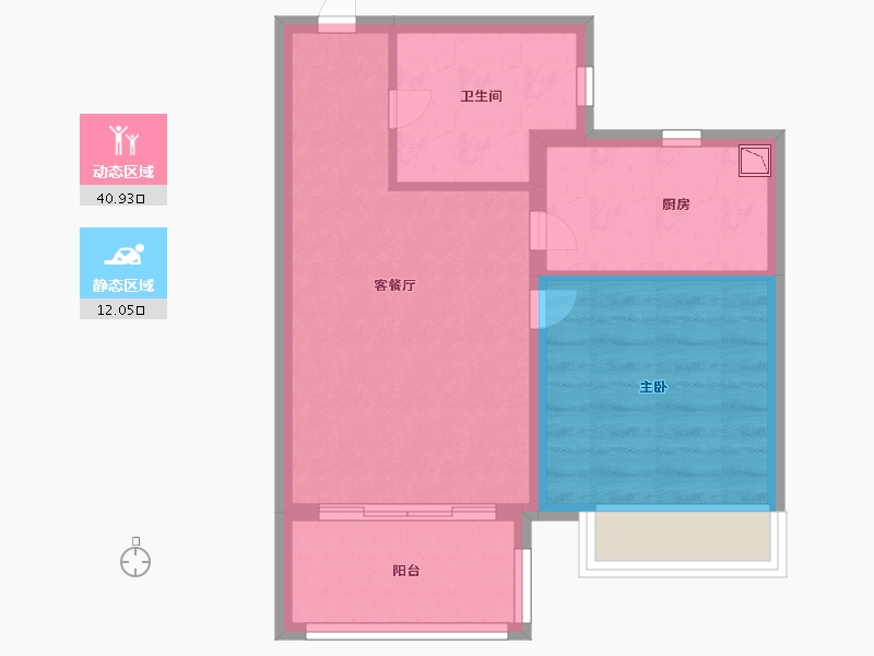 黑龙江省-哈尔滨市-新松·未来ONE-46.99-户型库-动静分区