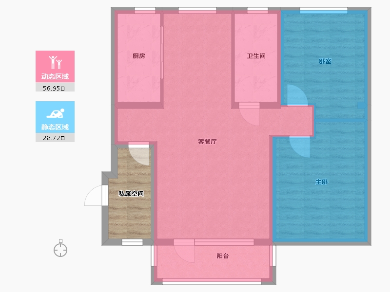 辽宁省-辽阳市-中天·河畔尊邸-82.12-户型库-动静分区