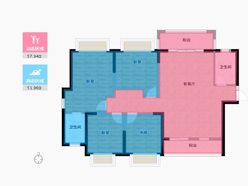 贵州省-安顺市-世通城市广场-98.58-户型库-动静分区