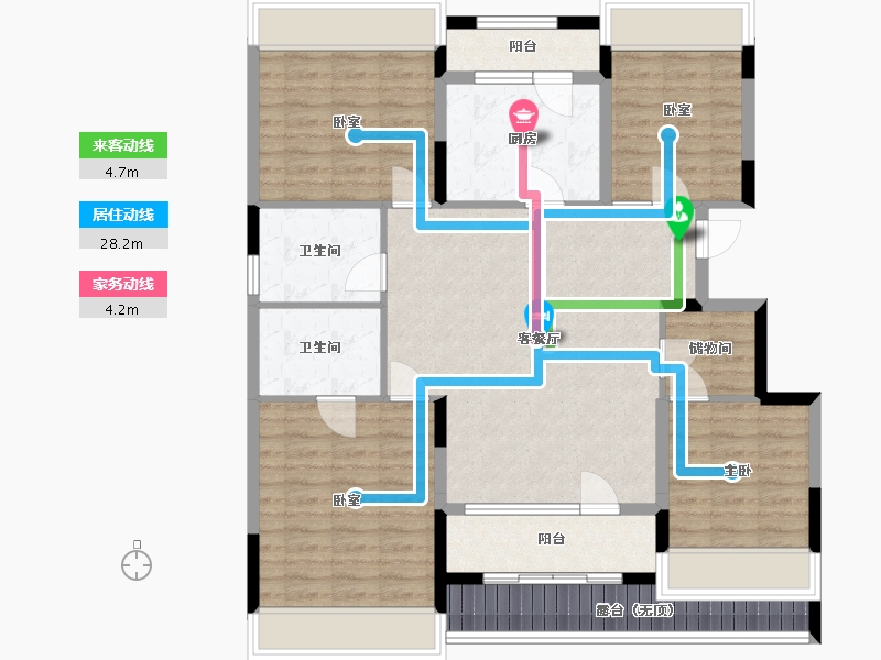 辽宁省-辽阳市-保利大河源著-112.28-户型库-动静线