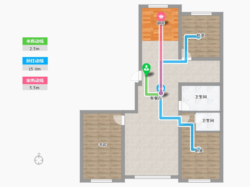 吉林省-四平市-星源城湖语墅-101.51-户型库-动静线