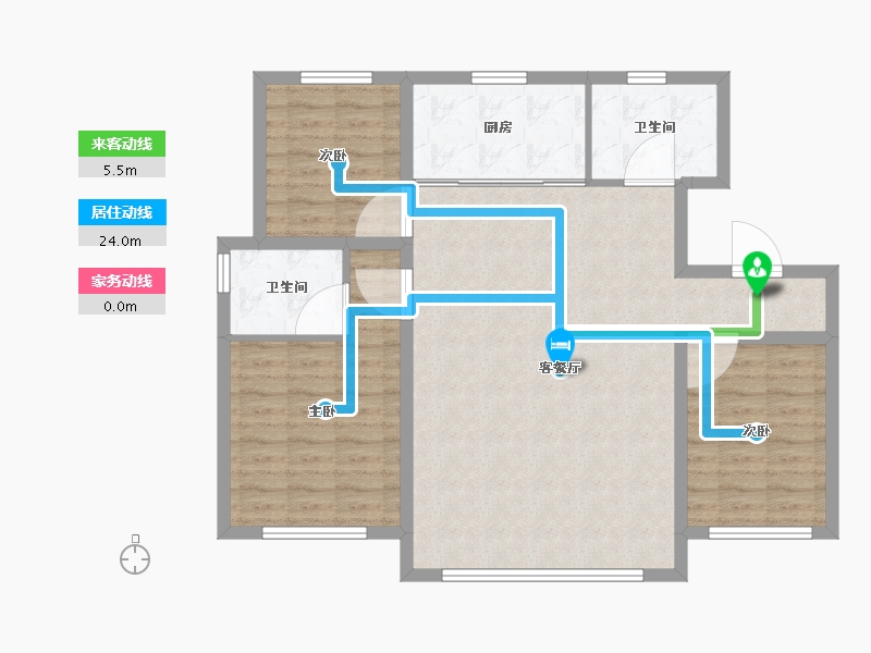 黑龙江省-佳木斯市-融创·冰雪影都-97.00-户型库-动静线