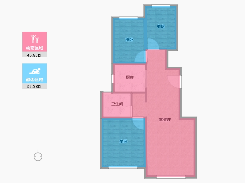 黑龙江省-佳木斯市-融创·冰雪影都-71.01-户型库-动静分区