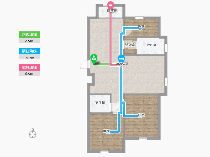 辽宁省-丹东市-红星·港城学府-77.82-户型库-动静线