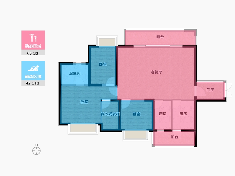 贵州省-安顺市-世通城市广场-98.69-户型库-动静分区