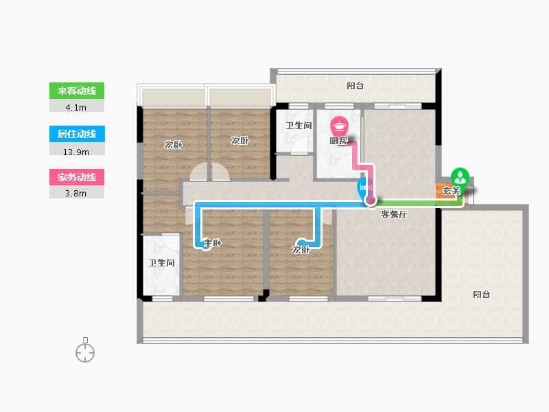 云南省-曲靖市-西城公馆-150.53-户型库-动静线