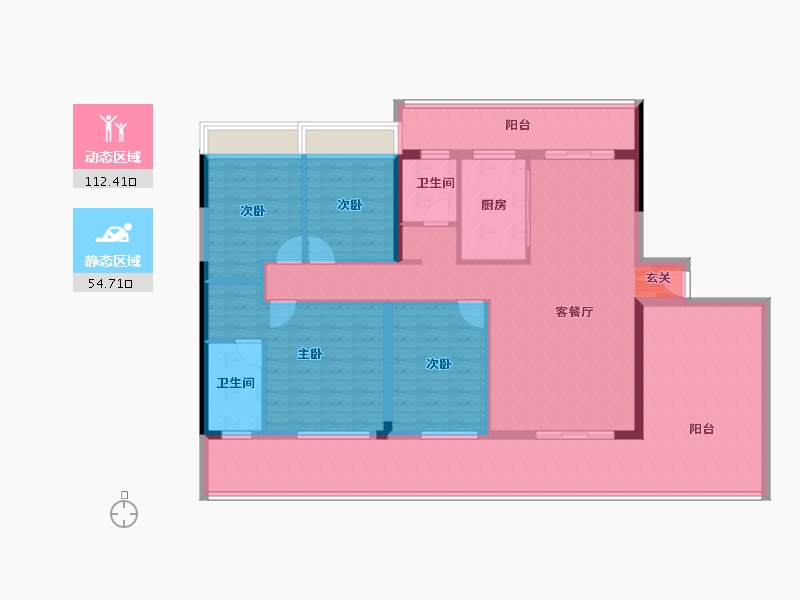 云南省-曲靖市-西城公馆-150.53-户型库-动静分区