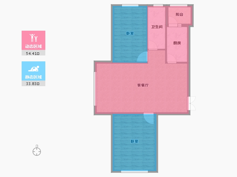 黑龙江省-佳木斯市-万公馆-80.51-户型库-动静分区