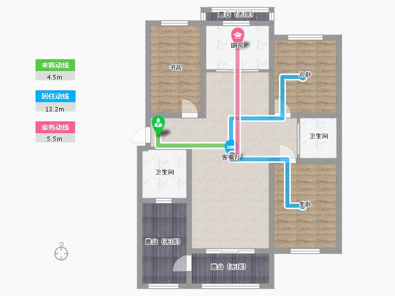 吉林省-延边朝鲜族自治州-大信丽水家邑-102.91-户型库-动静线