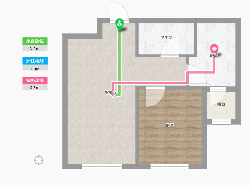 辽宁省-大连市-学府尚居三期-46.00-户型库-动静线