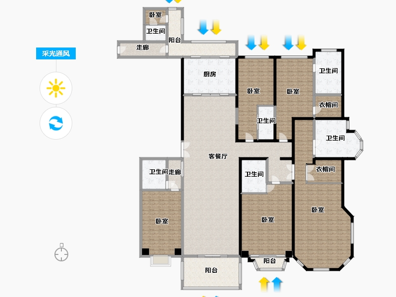 山西省-太原市-太原星河湾5号园-371.85-户型库-采光通风